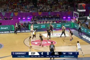 大逆轉(zhuǎn)！女籃歐洲杯決賽西班牙女籃65-67比利時(shí)女籃 集錦
