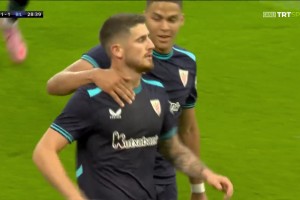 畢巴1-1扳平利物浦！桑謝特禁區(qū)內(nèi)無人盯防打門得手！