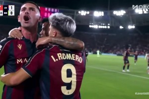 巴薩0-1落后萊萬(wàn)特！伊萬(wàn)-羅梅羅靈巧晃過(guò)庫(kù)巴西破門！