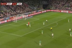 德國(guó)隊(duì)再度領(lǐng)先！勞姆精準(zhǔn)制導(dǎo)，阿米里包抄空門得手