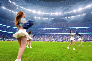 攢勁的節(jié)目！大連主場啦啦隊(duì)美女跳舞真好看??